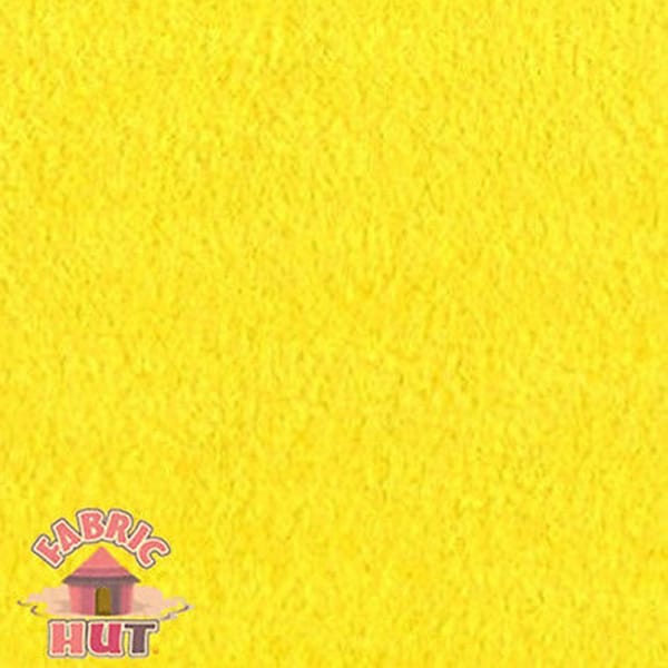 Polar Solid Yellow Polyester Fleece Fabric by the Yard