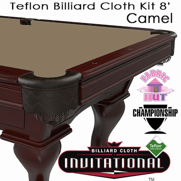 Kit tessuto tovaglia da biliardo in lana teflon per campionato Invitational Camel 8'