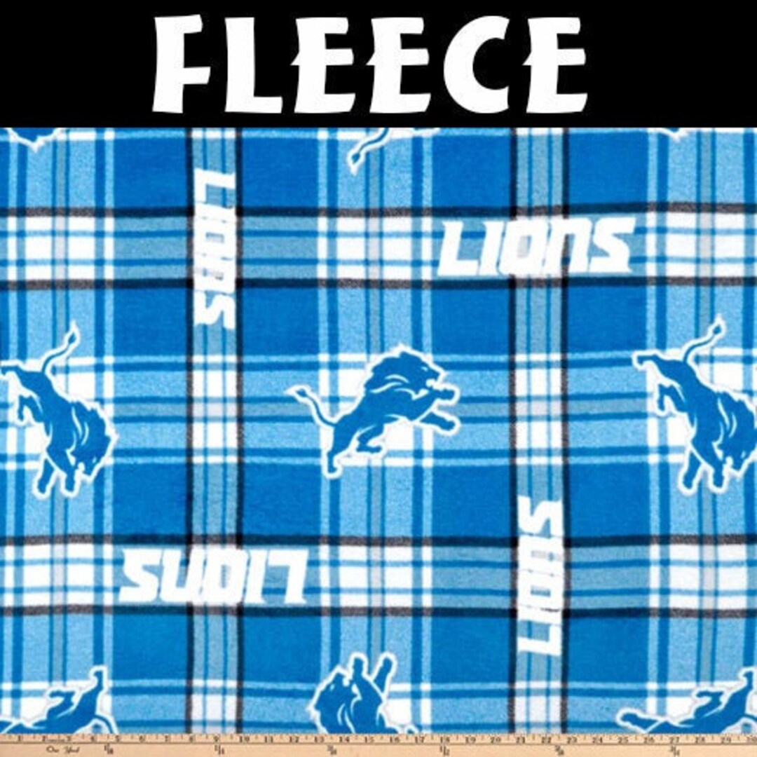 NFL Detroit Lions Fleece Fabric by the Yard 14758 D Etsy