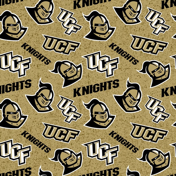 NCAA University of Central Florida Tone on Tone UCF-1178 Cotton Fabric By the Yard