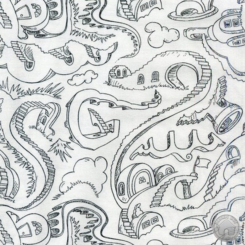 Dr Seuss Horton Hears A Who Whoville Cotton Fabric Robert Kaufman By The Yard