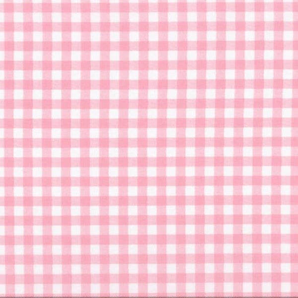 58" Easycare Yarn Dyed 1/4" Gingham Pink Fabric by the Yard