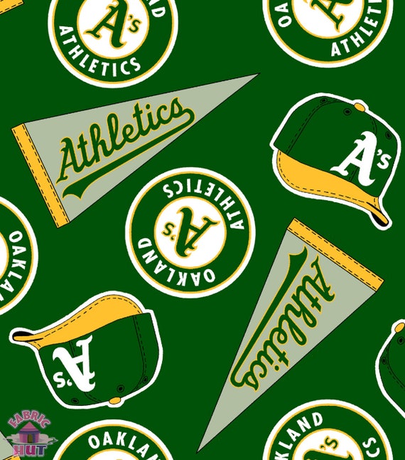 MLB Oakland Athletics A/'s Cotton Fabric 6648 B