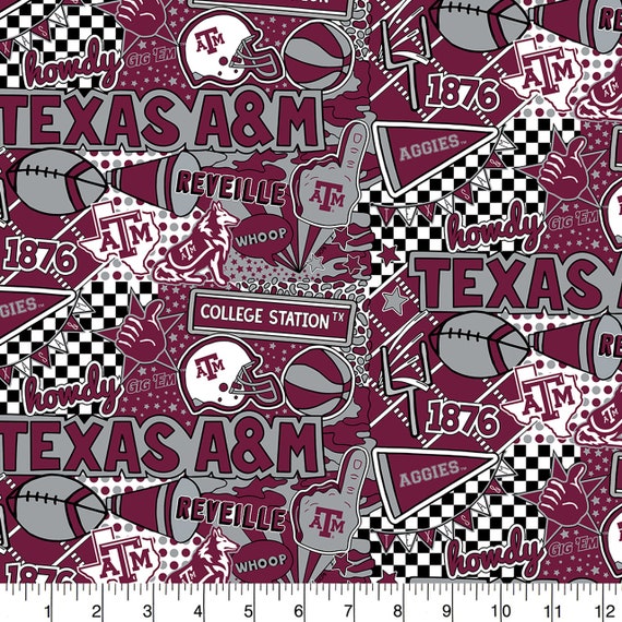 Texas A&M Allover Collegiate Cotton Fabric