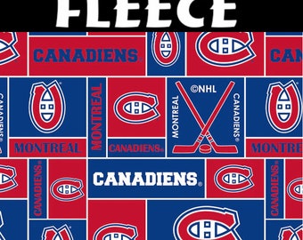 NHL Montreal Canadiens Block Anti Pill Fleece Fabric by the Yard