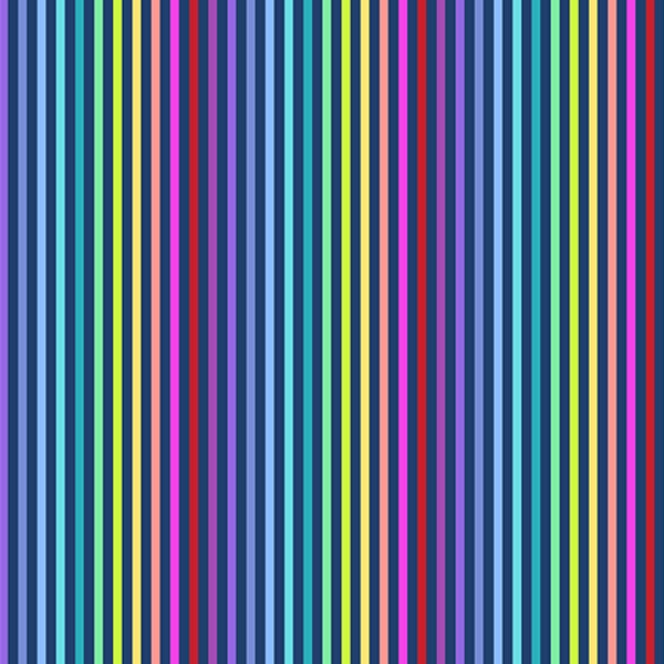 Andover Rainbow Sprinkles Rainbow Stripes Navy Cotton Fabric by the Yard