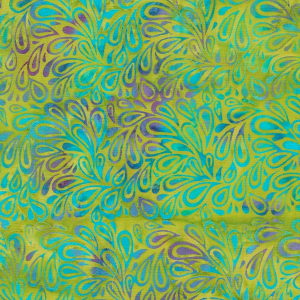 Island Batik Paisley Park Paisley Drops - Chartreuse