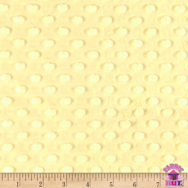 Fabric Hut Dimple Dot Minky Cuddle Yellow Fabric by the Yard