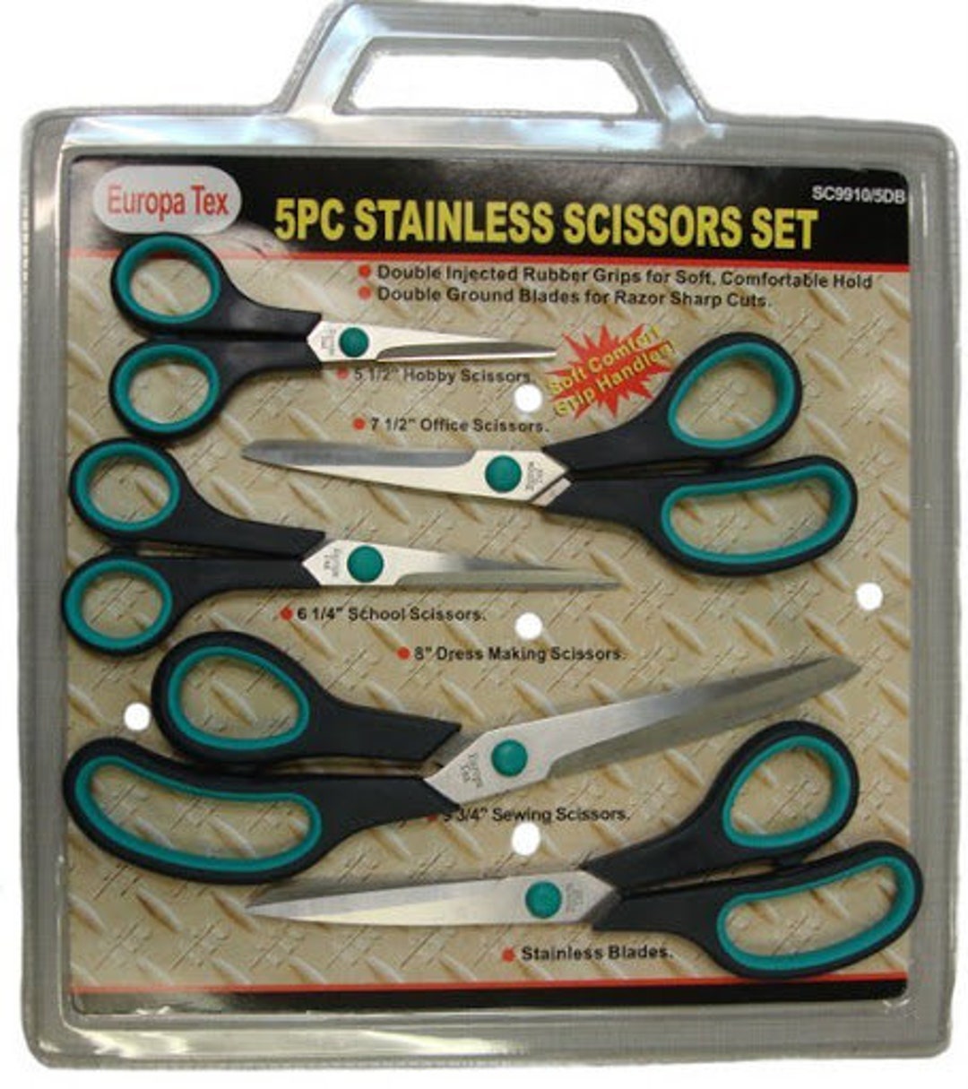 JubileeYarn Professional Fabric Scissors - Heavy Duty Carbon  Steel - 10 Black - 3 Pairs : Arts, Crafts & Sewing