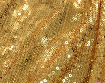 Baily's Beads 3mm Gold Sequins 52" SQ1401-02 Fabric by the Yard