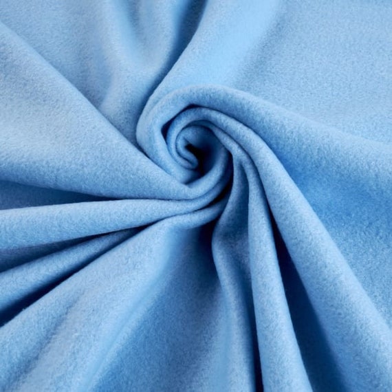 Polar Fleece Solid Sky Blue Fleece Fabric by the Yard 