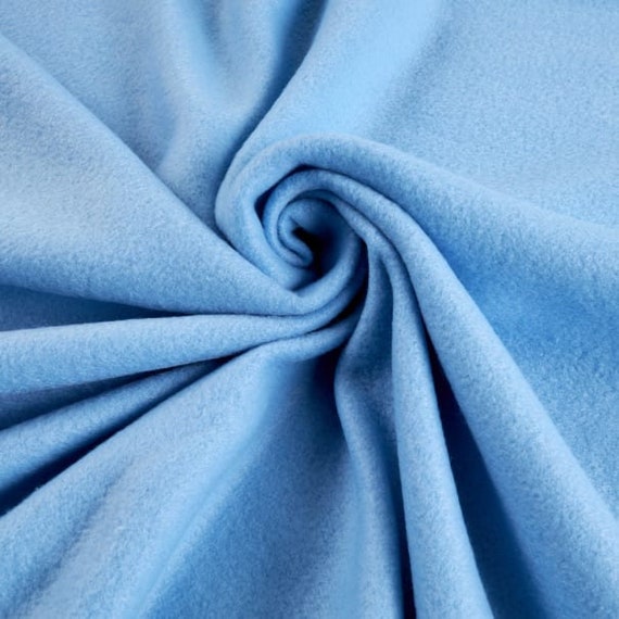 Polar Fleece Solid Sky Blue Fleece Fabric by the Yard