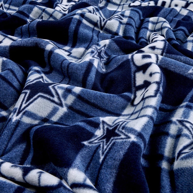 NFL Dallas Cowboys Plaid Football Fleece Fabric 6391 D Etsy