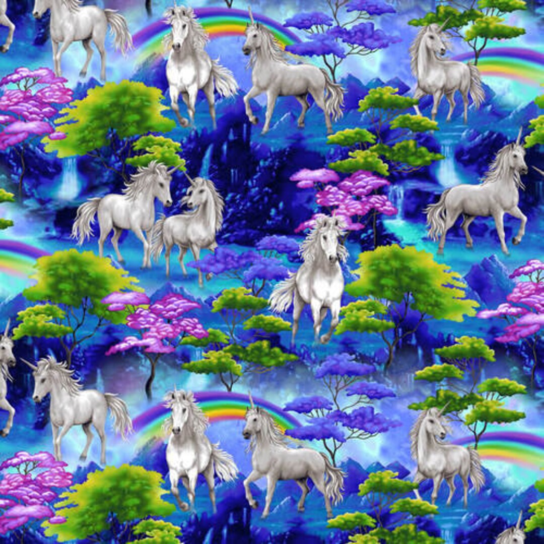 Henry Glass Fabrics Unicorn Dream Collection Cotton Fabric by the Yard