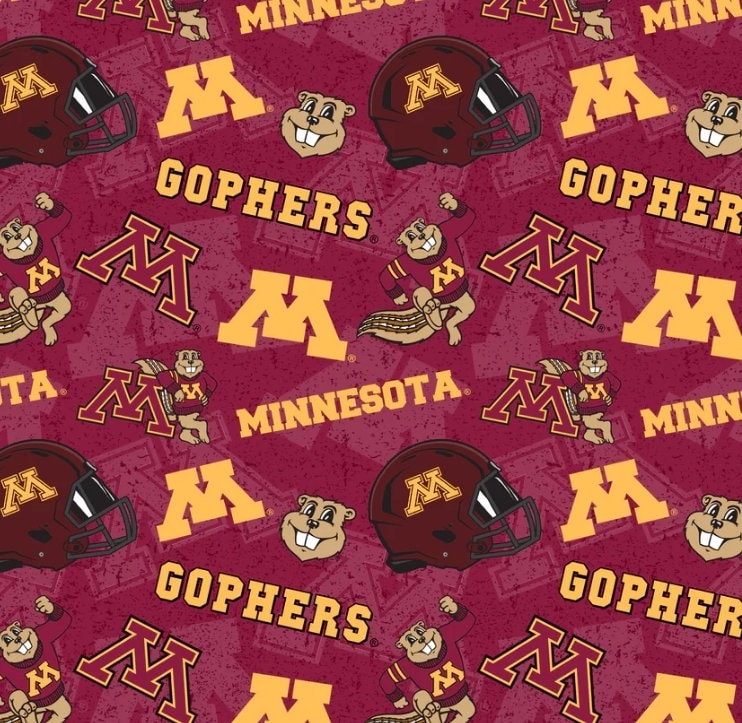 NCAA Minnesota Duluth Bulldogs Tone on Tone Cotton, Quilting  Fabric by the Yard : Sports & Outdoors