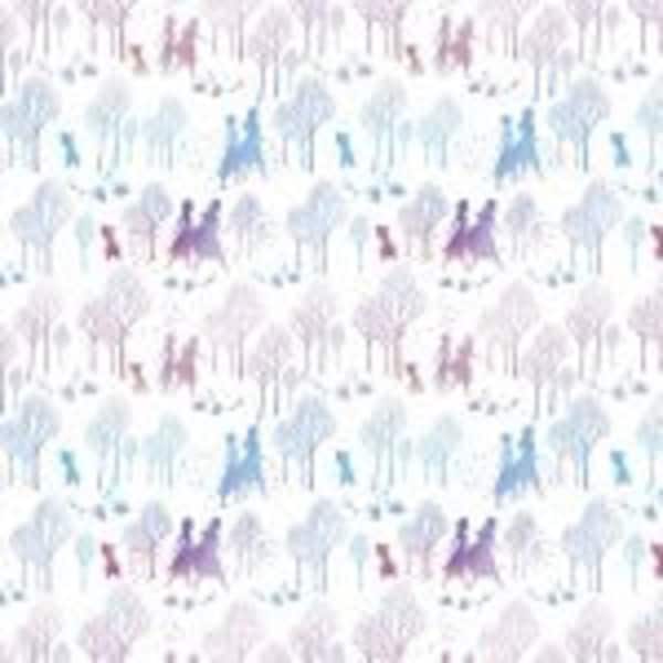 Disney Frozen 2 Character Silhouettes Cotton Fabric by the Yard