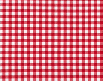 58" Easycare Yarn Dyed 1/4" Gingham Red Fabric by the Yard