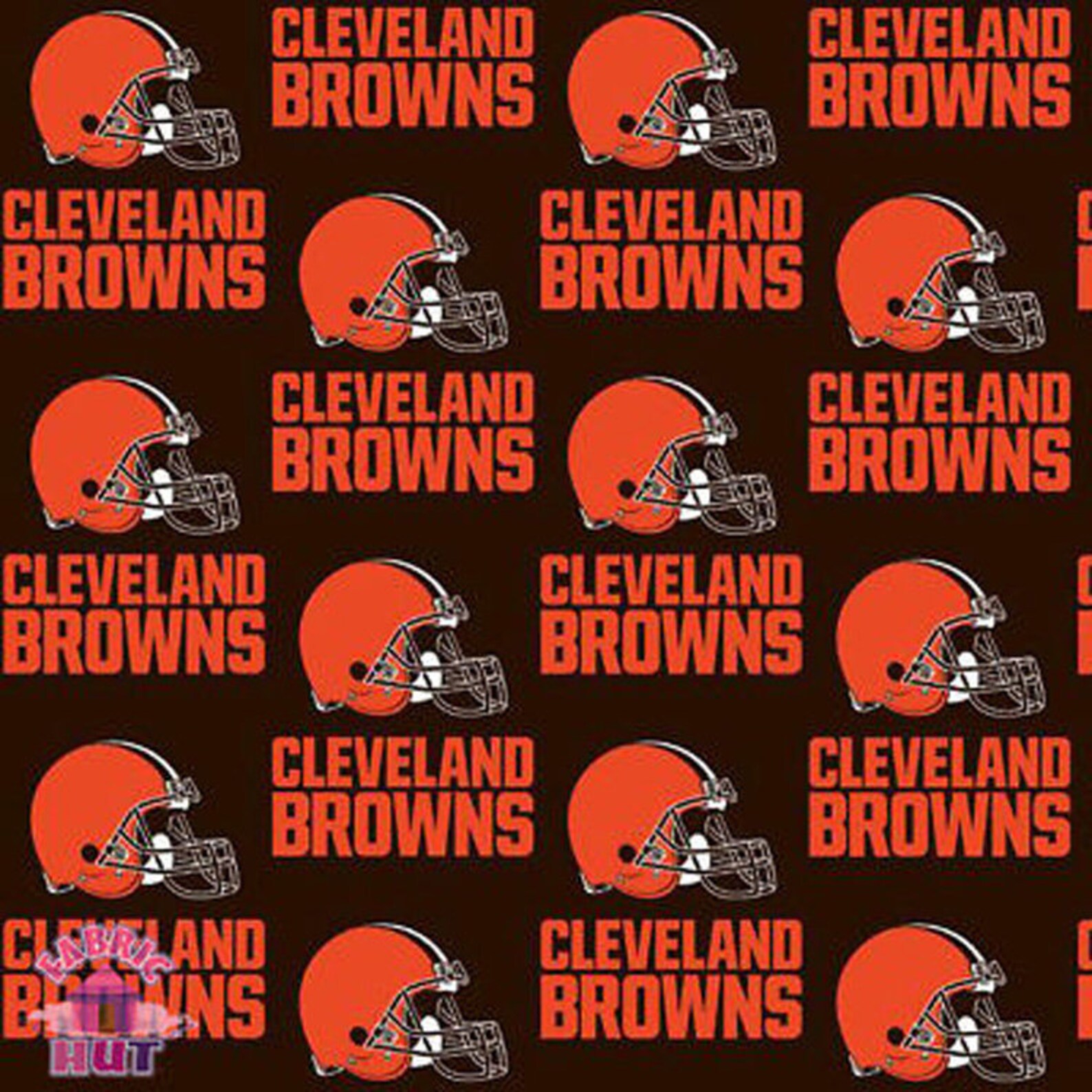 NFL Cleveland Browns Cotton Fabric by the Yard 6735 D Etsy