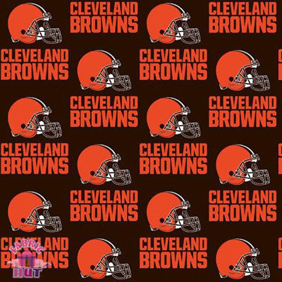 NFL Cleveland Browns Cotton Fabric by the Yard 6735 D Etsy