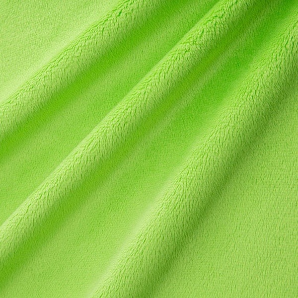 Whisper Fleece Solid Lime Super Soft Polyester Fleece Fabric by the Yard