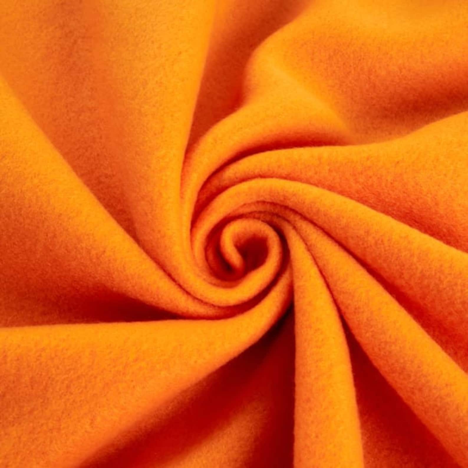Polar Fleece Solid Orange Fleece Fabric by the Yard Etsy