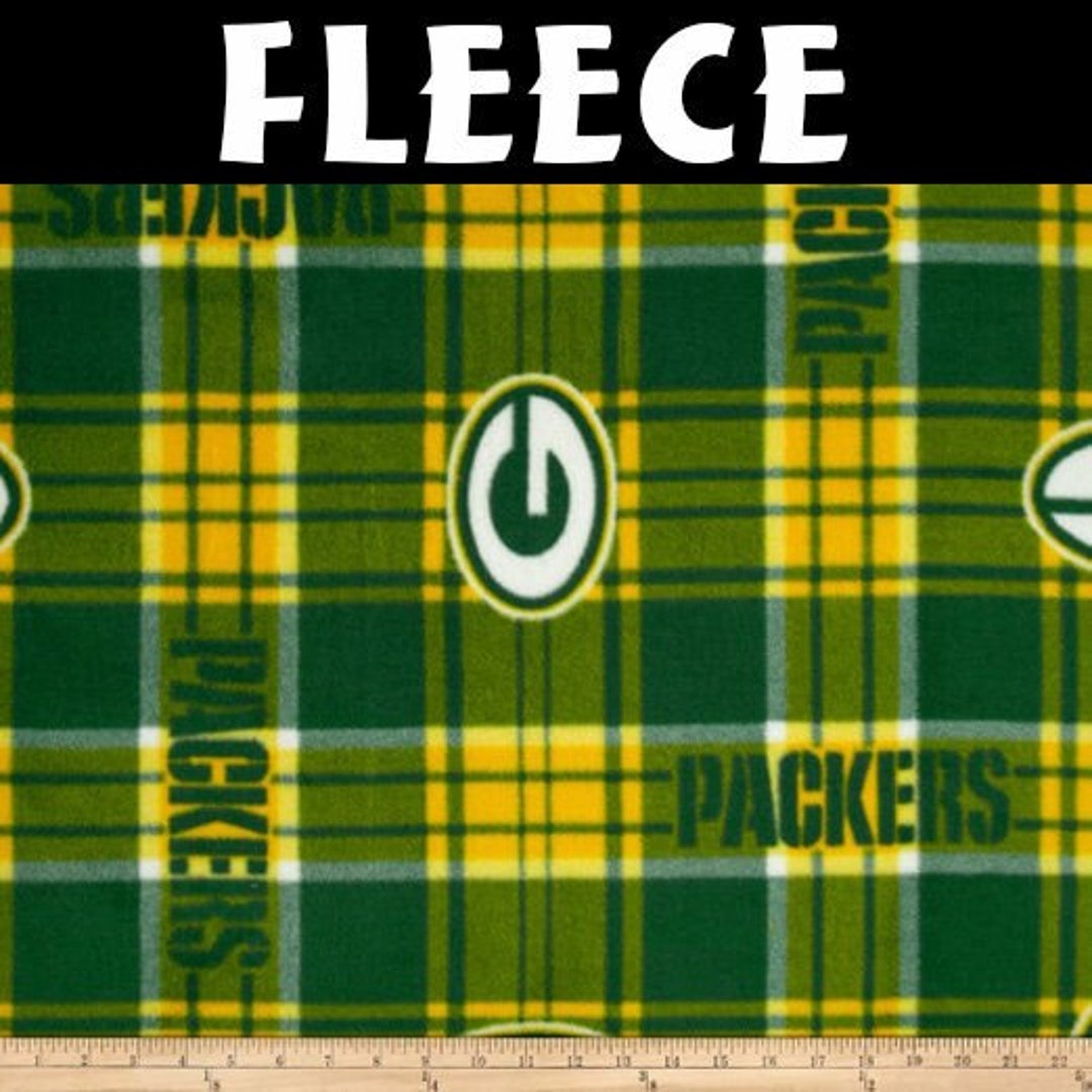 NFL Green Bay Packers Plaid Fleece Fabric 6392D Sold by the Yard - Etsy