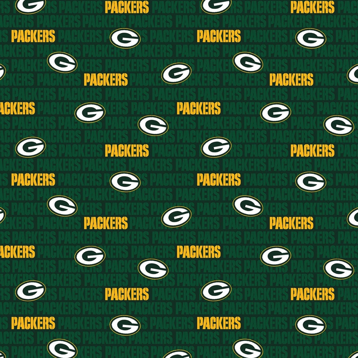 NFL Green Bay Packers Cotton Fabric by the Yard 14494 Etsy