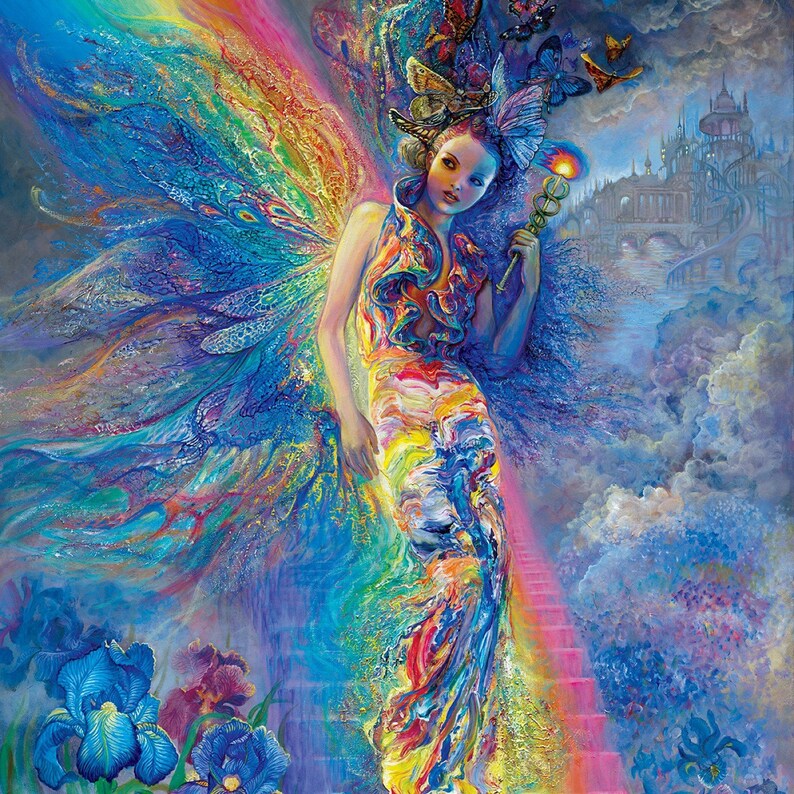 Josephine Wall 3 Wishes Fabric Ray of Hope Large Fairy Panel Etsy