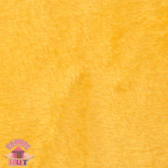 Whisper Fleece Solid Yellow Super Soft Polyester Fleece Fabric by