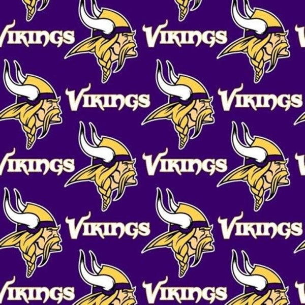 NFL Minnesota Vikings Cotton Fabric by the Yard 6456D