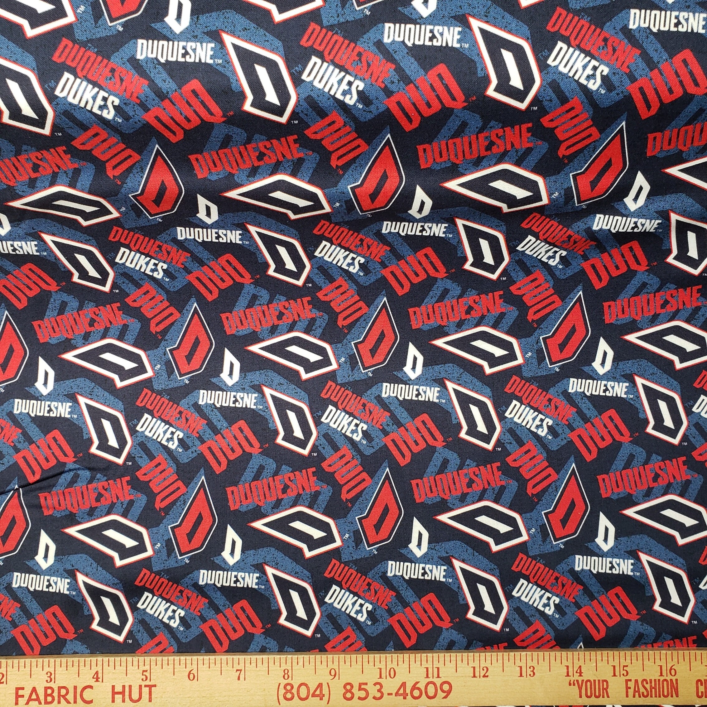 NCAA Duquesne University DUQ1178 Cotton Fabric By The Yard Etsy
