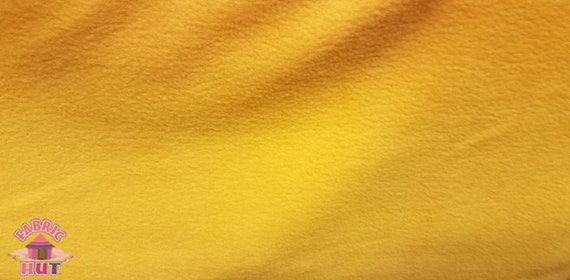 Polar Fleece Solid Gold Polyester Fleece Fabric by the Yard 
