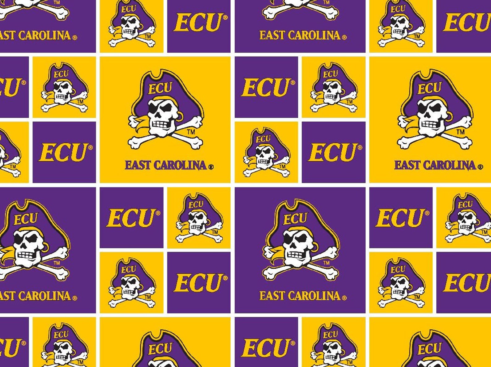 NCAA East Carolina University Block ECU020 Cotton Fabric By Etsy