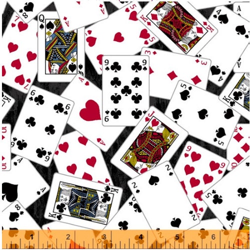 Poker Cotton Fabric by the Yard Casino Black Etsy