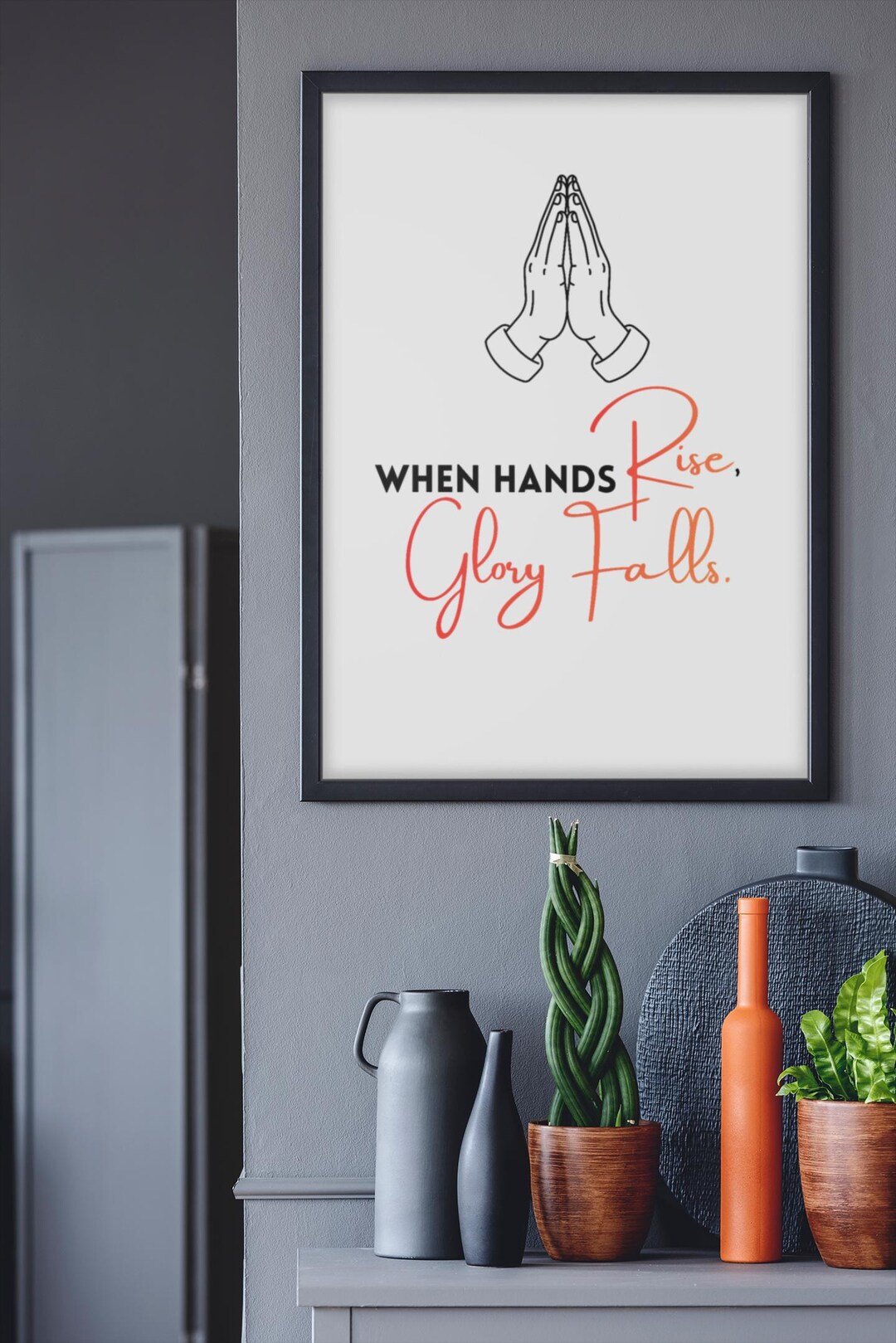 Hand Sign For Rise When Hands Rise Glory Falls Wall Art, Christian Printable Decor ...