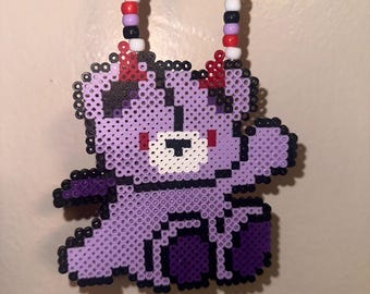 Colar de Urso de Pelúcia Malvado em Perler
