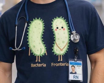 Bacteria Fronteria T-Shirt | Funny Microbiology Shirt | Science Pun Tee | Lab Humor Gift | Biology Student Shirt | Cute Bacteria Graphic Tee