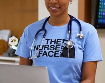 The Nurse Face T-Shirt • Modern Medical Logo Tee
