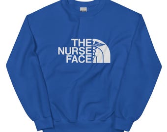 Nurse Face Sweatshirt • Funny Medical Parody Crewneck