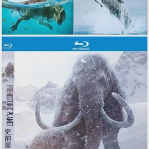 May include: Blu-ray discs for the series "Prehistoric Planet" are displayed. The top row features "Prehistoric Planet" and "Prehistoric Planet 2". The bottom disc is "Prehistoric Planet Ice Age", with a mammoth illustration and the text "The Epic Series Returns With A New Era".