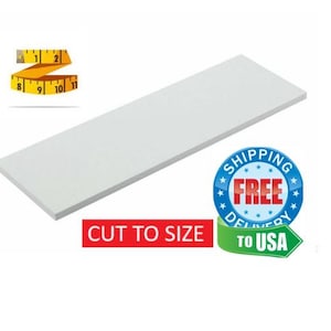 カスタムホワイトキャビネットシェルフ • サイズに合わせてカットされたメラミンボード • 3/4インチ