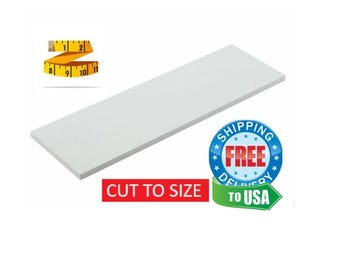 Custom White Cabinet Shelf • Cut-to-Size Melamine Board • 3/4"