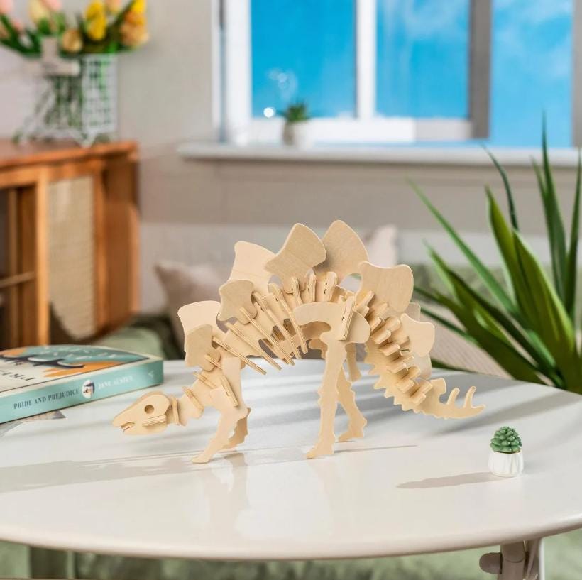 DIY 3D Wooden Puzzle Models – Laser Cut Animals, Vehicles & Dinosaurs ...