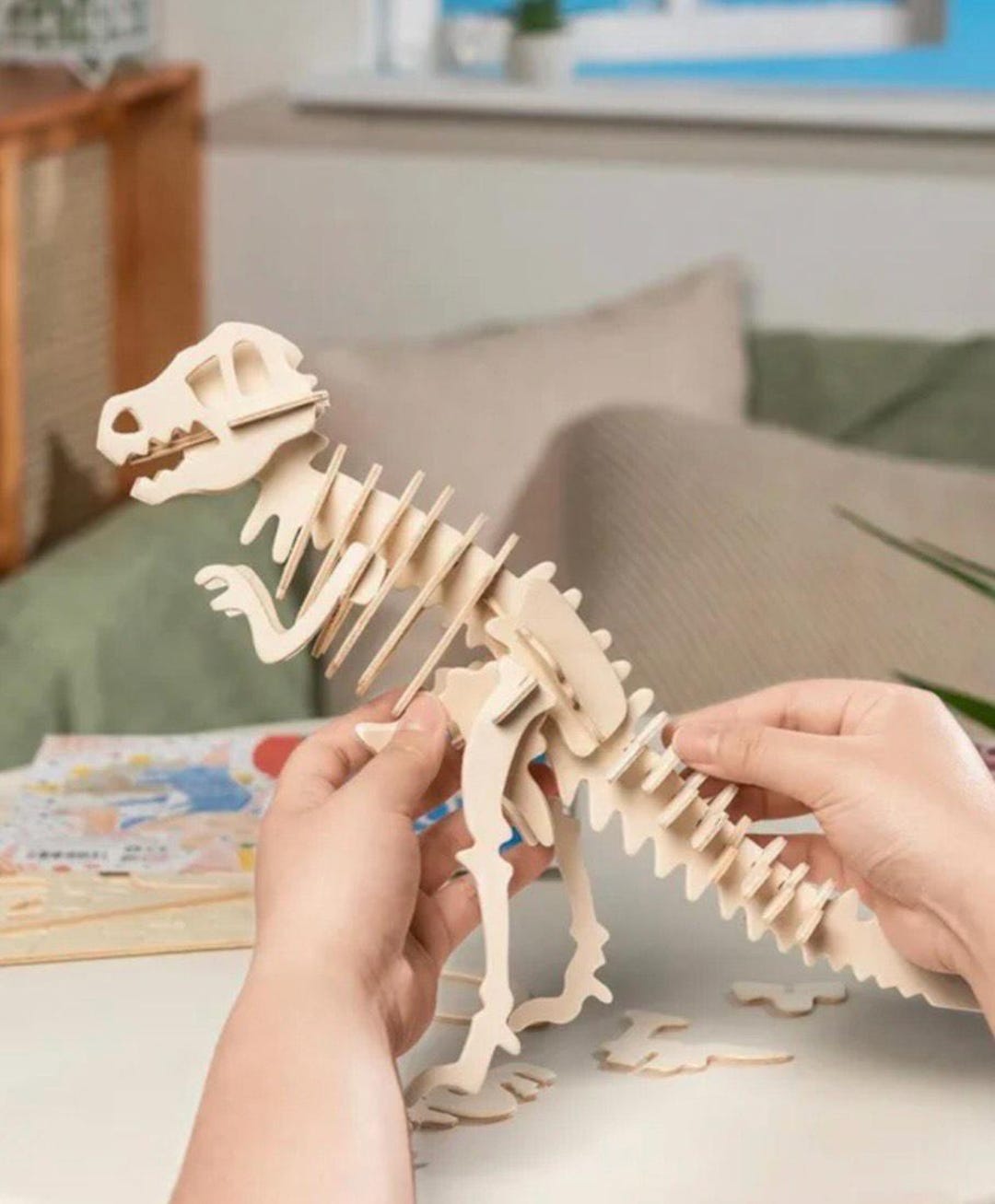 3D T-rex Puzzle Toy for Kids | DIY Dinosaur Model Kit | Eco-friendly ...