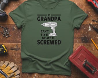 T-shirt drôle de grand-père, cadeau pour homme à tout faire, boîte à outils humour