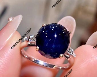 Beautiful D block tanzanite ring 925 sterling silver D block tanzanite cabochon ring engagement ring wedding ring unique ring for gift.