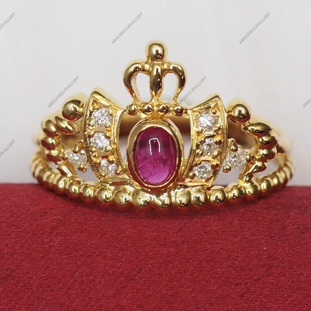 Beautiful Crown Design Spinel Ring 925 Sterling Silver Spinel Ring ...