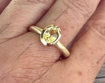 Gorgeous Yellow Sapphire Ring Oval cut Yellow Sapphire Ring 925Sterling Silver Yellow Sapphire Ring engagement ring. Beautiful Sapphire ring