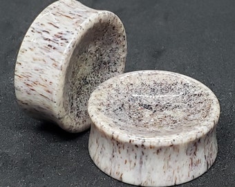 Elk Antler Plugs - Concave