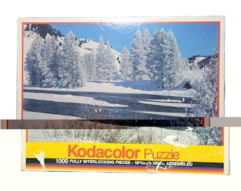 Rompecabezas Kodacolor vintage "Río Salmon" de 1000 piezas. ¡Nuevo y sellado de fábrica!
